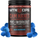 MTN OPS Yeti Pre-Workout Powder Energy Drink with Creatine, 200mg Caffeine & BCAAs with Beta Alanine (20 Servings, Cameron Hanes Blue Raspberry)