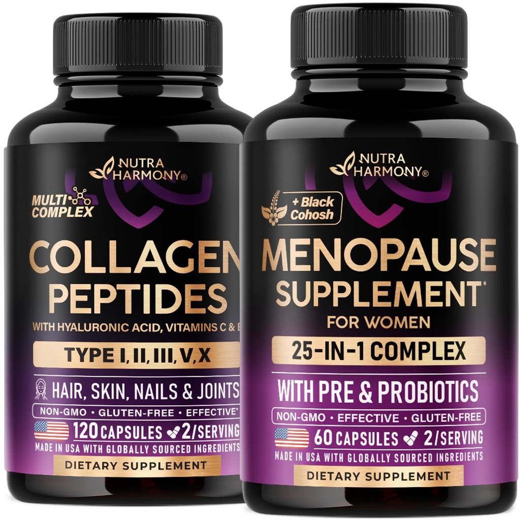 NUTRAHARMONY Collagen Peptides & Menopause Supplement