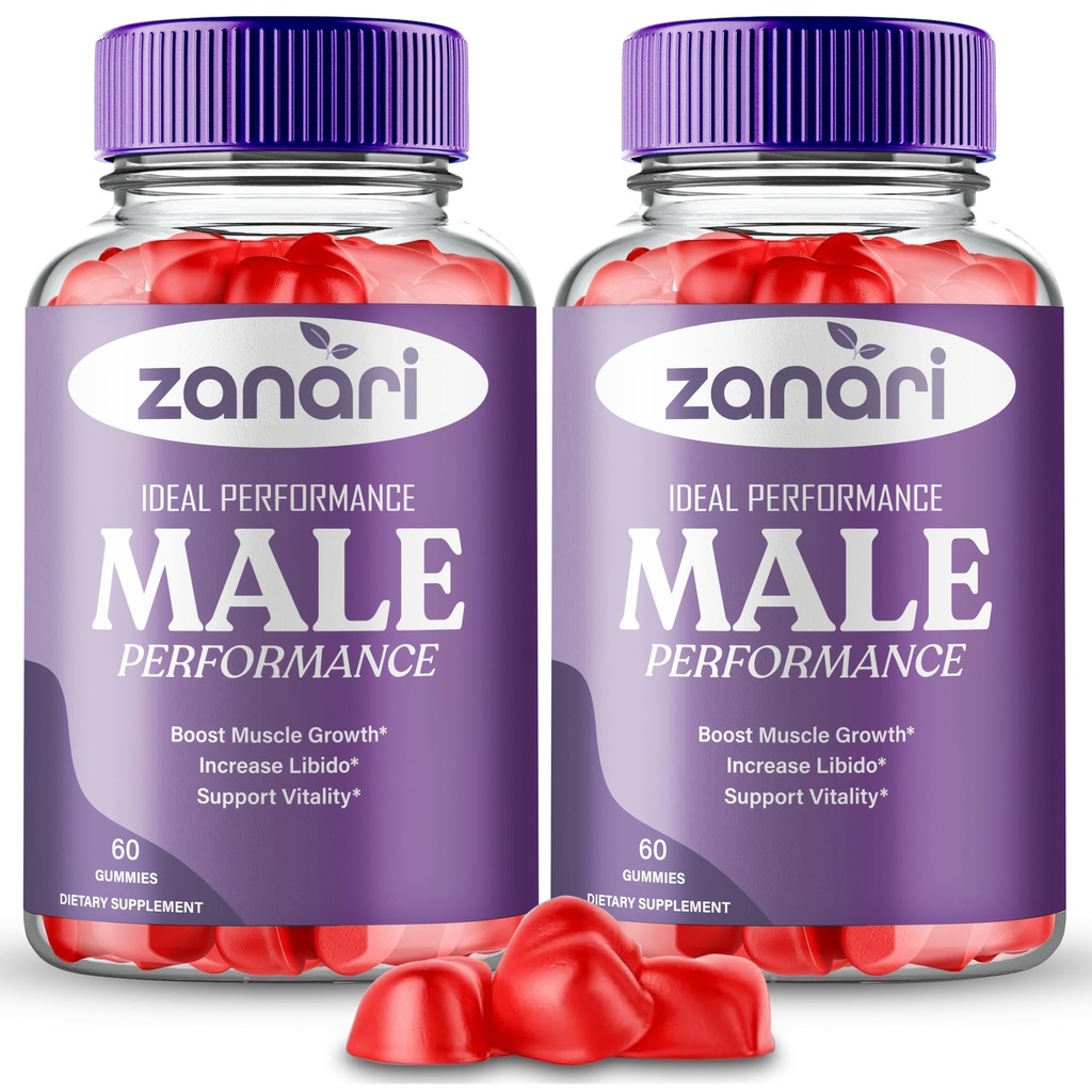 Zanari Gummies, Official Zanari Supplement Gummies - Maximum Strength Performance, All Natural Support Overall Health & Wellness, Premium Zanari Advanced Support Gummy Reviews (2 Pack)