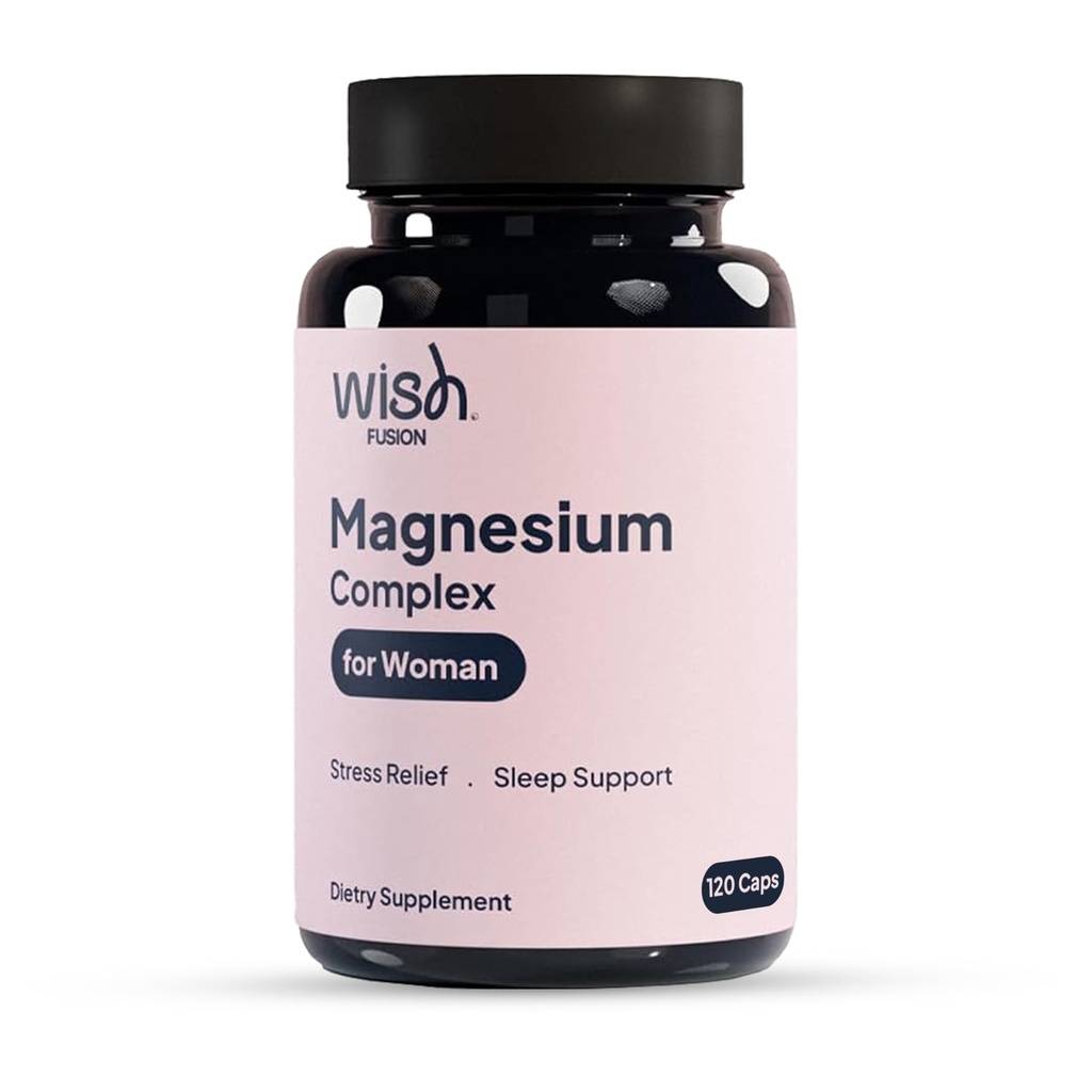 Magnesium Complex for Women 500mg Triple Magnesium Complex with Magnesium Glycinate, Citrate & Malate High Absorption Magnesium Supplement for Mood, Stress Relief & Hormonal Balance