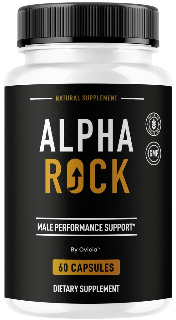Alpha Rock - Alpha Rock Pills Support Natural Maximum Strength, Daily AlphaRock Capsules All Natural Advanced Formula Premium Vitamins for Overall Health & Wellness, 60 Capsules for 1 Month