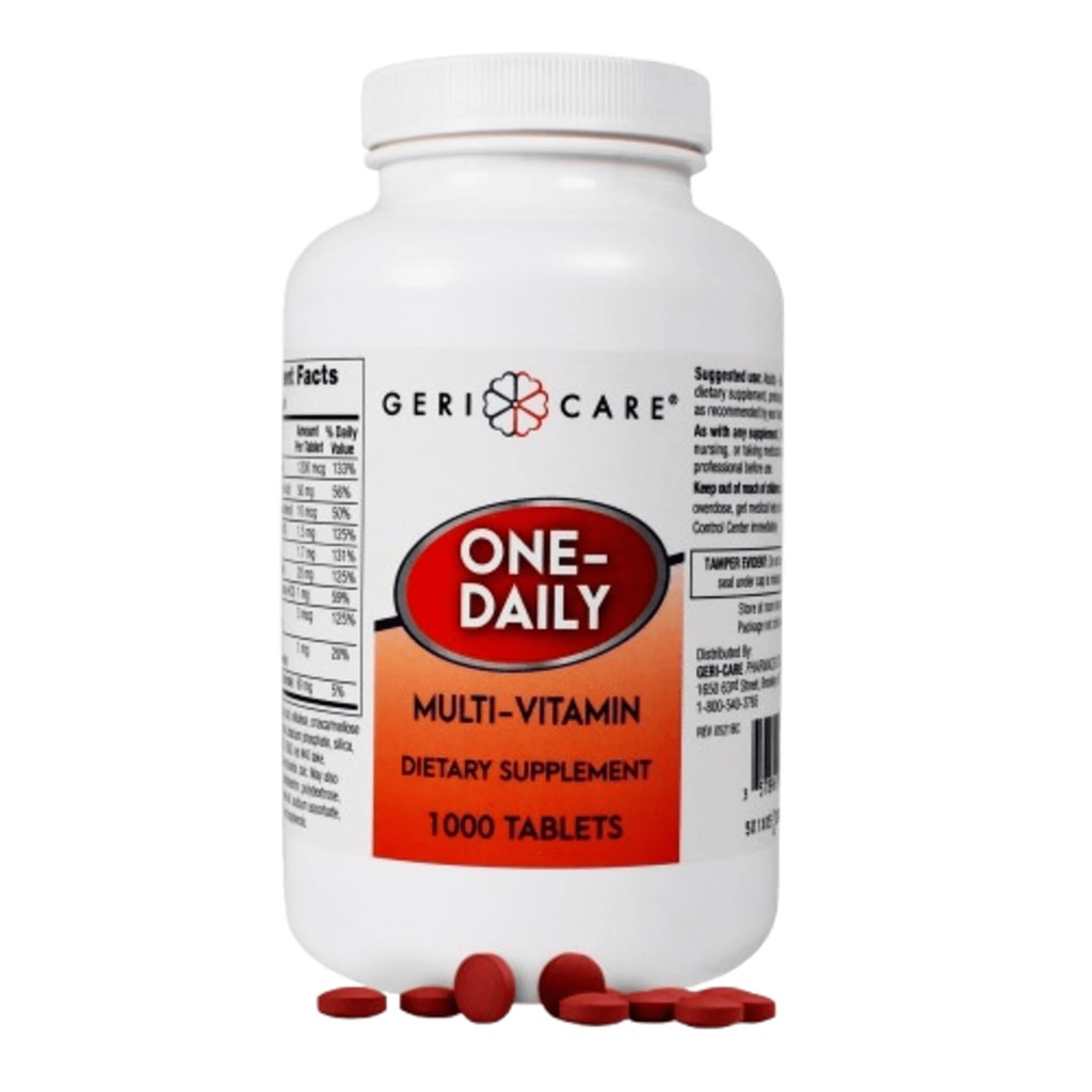 GeriCare One-Daily Multi-Vitamin Tabletten Nahrungsergänzung, 1000 Zähler (Pack von 1)