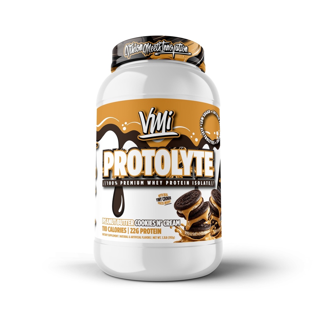 VMI Sports | ProtoLyte Whey Isolate Protein Powder | Low Calorie Whey for Weight Loss and Muscle Gain | Digestive Enzymes | Non-GMO (1.6 lb, Peanut Butter Cookies and Cream)