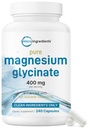 Micro Ingredients Magnesium Glycinate 400mg Per Serving, 240 Kapseln | Potent Elemental Form, 100% Chelat, hohe Absorption | Gesunde Muskeln, Knochen, & Stimmung Unterstützung Ergänzung | Non-GMO