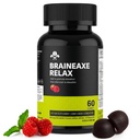 Brainaxe Relax Sleep Support Gummies for Adults – Melatonin-Free, Natural Sleep Gummies Raspberry-Flavored Gummies Vegan, Gluten-Free, Non-GMO – 60 Gummies