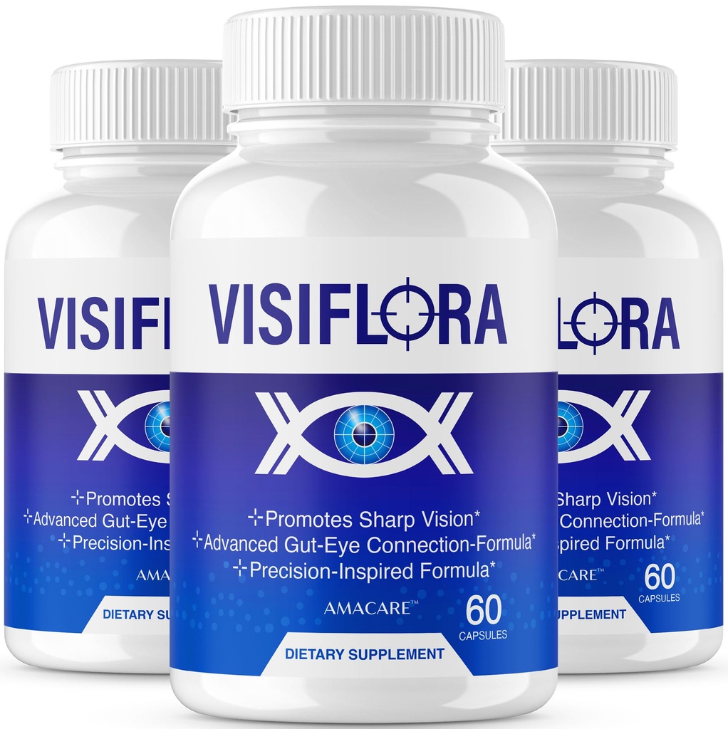 (3 Pack) VisiFlora Capsules - Advanced VisiFlora Formula Support All Natural Ingredients Daily Premium Eye Vitamins Maximum Strength, Visi Flora Pills for Health & Wellness, 180 Capsules for 3 Months