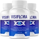 (3 Pack) VisiFlora Capsules - Advanced VisiFlora Formula Support All Natural Ingredients Daily Premium Eye Vitamins Maximum Strength, Visi Flora Pills for Health & Wellness, 180 Capsules for 3 Months