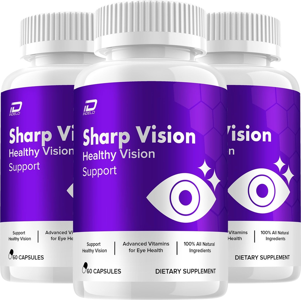 Sharp Vision Capsule Supplement – SharpVision Eye Support with Natural Ingredients (3 Pack - 180 Capsules)