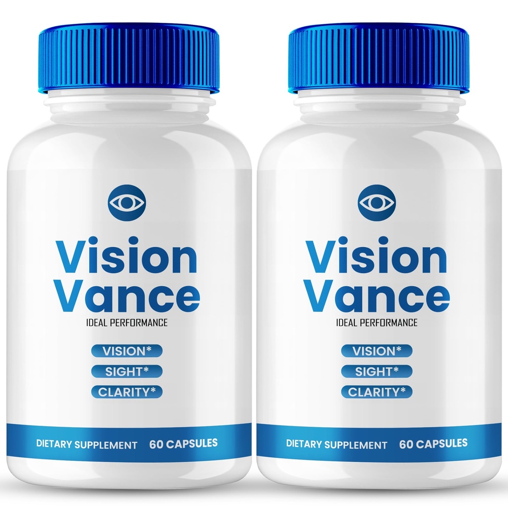 VisionVance Capsules, Official Vision Vance Eye Vitamins Supplement Pills - Maximum Strength, All Natural Formula Visual Wellness & Crystal Clear View, VisionVance Pills Support Reviews (2 Pack)