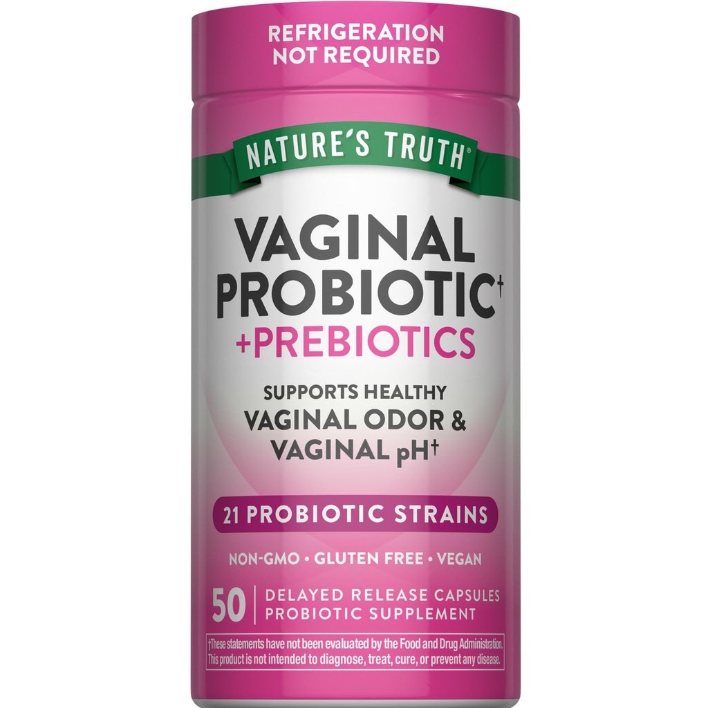 Nature's Truth Women's Probiotic Pills | 21 Probiotic Strains & Prebiotics | 50 Capsules | Vegan, Non-GMO & Gluten Free