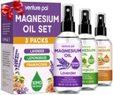 Venture Pal 3-Pack Topical Magnesium Öl Spray Set für Füße – Ideales Geschenk für Entspannung, besserer Schlaf, Muskelentlastung für Beine & Gelenke, Gesundes Haar & Haut. Schnelle Absorption, nicht fettig