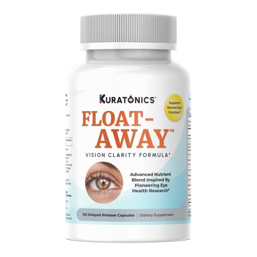 Float-Away: Vision Clarity Formula - Clinical Research Based Vision Support Supplement for Vitreous Issues. 120 Count (Pack of 1)