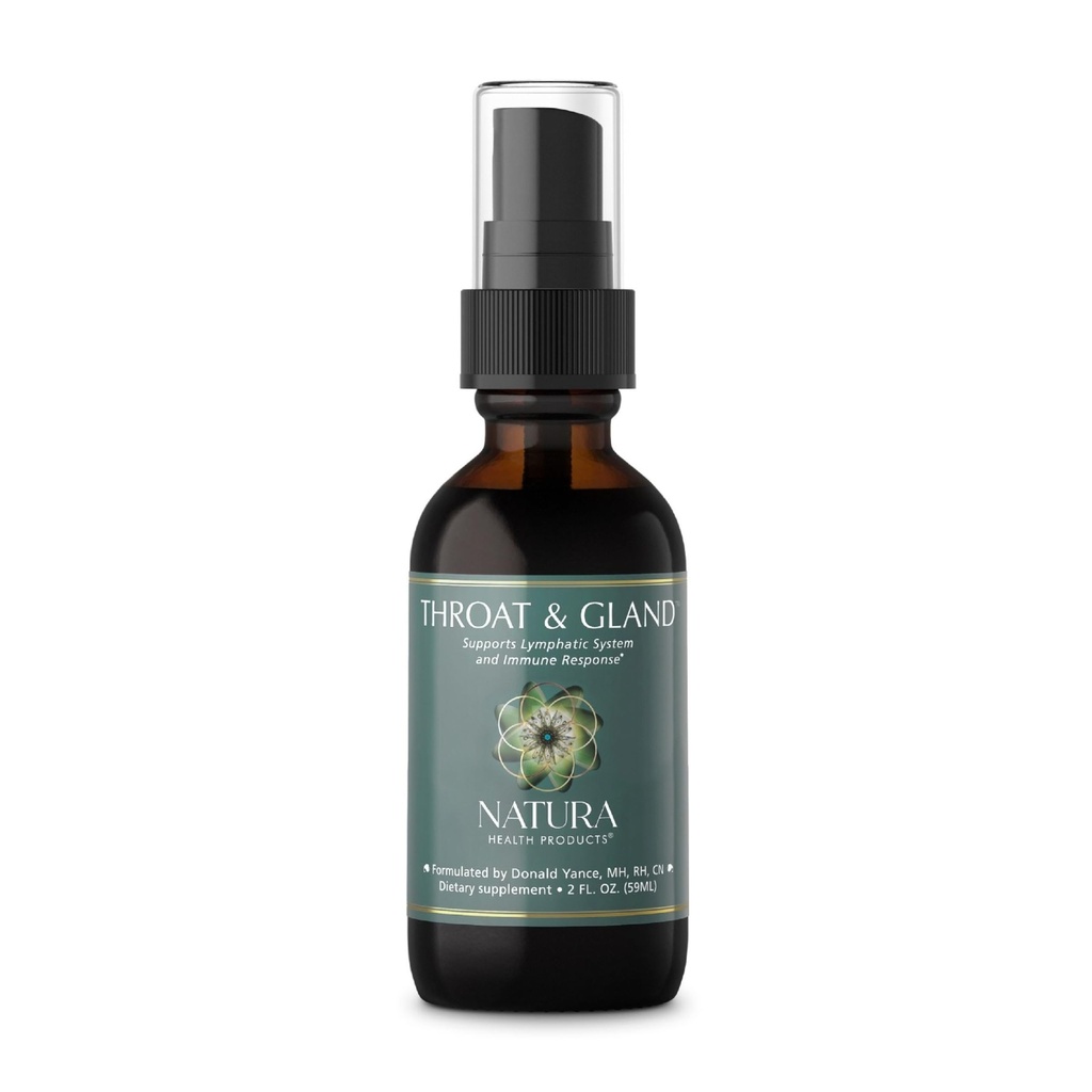 Natura Health Products Throat & Gland Spray - Supports Throat Tissue Health and a Healthy Immune Response - Featuring Propolis, Echinacea, Peppermint, Licorice and Arnica (2 Fluid Ounces)