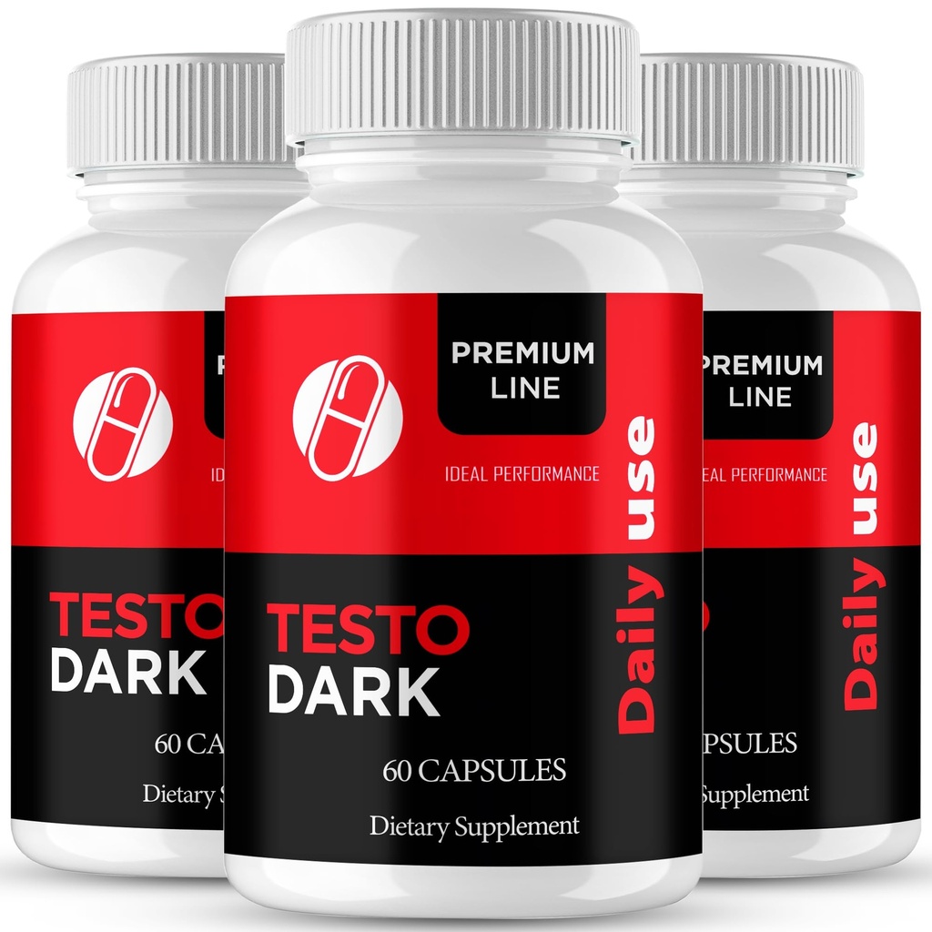 TestoDark Capsules, TestoDark Advanced Supplement Pills - Maximum Strength, All Natural Formula for Daily Overall Health Management Support, Premium Testo Dark Wellness Support Reviews (3 Pack)