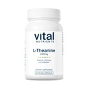 Vital Nährstoffe L-Theanine 200mg | Vegan-Ergänzung | L Theanine-Ergänzung unterstützt normale Niveaus und kognitive Funktion* | Gluten, Dairy und Soy Free | 60 Kapseln