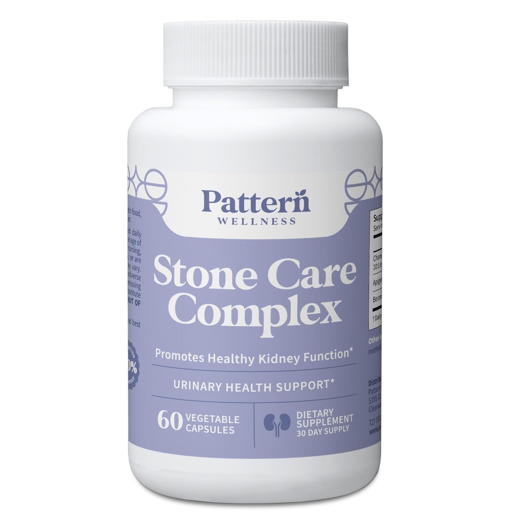 Pattern Wellness Kidney Stone Complex - Stone Breaker, Plant-Based Formula - Kidney Function Support - 3rd Party Lab getestet - Non-GMO, Vegan