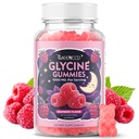 Glycine Gummies 1000mg, Glycine Supplement for Relaxation and Nerve Support | Sugar-Free, Vegan, Non-GMO, Raspberry Flavor, 60 Count