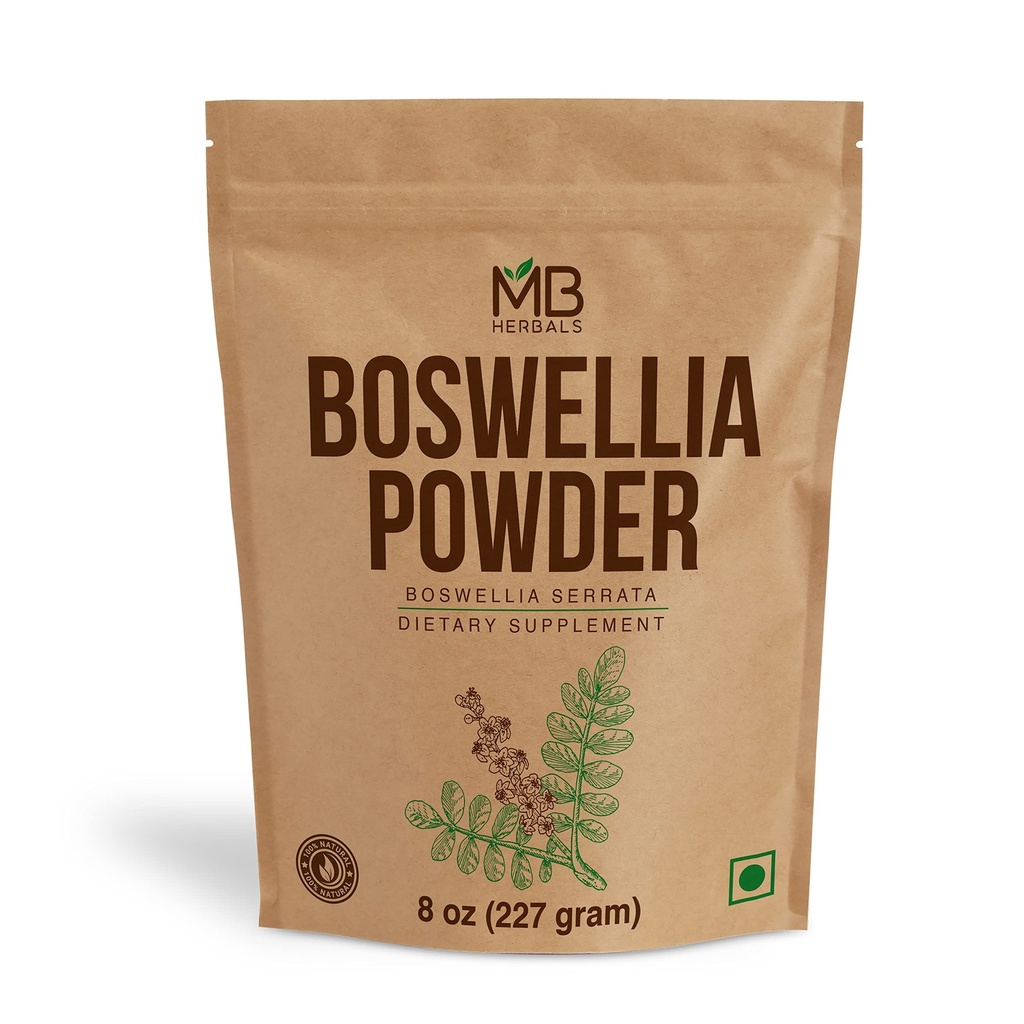 MB Herbals Boswellia Powder 8 oz (227 Gram) | Boswellia serrata | Shallaki | Herbal Suppplement
