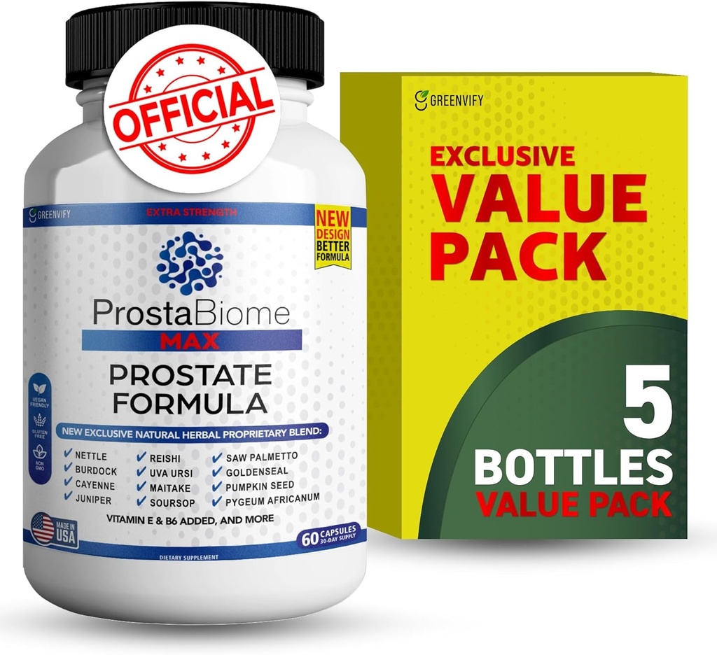 ProstaBiome Max Prostate Support Formula, natürliche Kräutermischung mit Sägepalme, 60 Kapseln, 30-Tage-Versorgung (5)