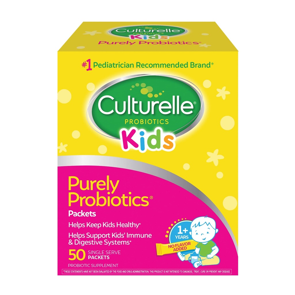 Culturelle Kids Daily Probiotic Packets for Kids, (Ages 3+) - 50 Count – Von der #1 Pädiatrie-Recommended Brand – Flavorless Daily Probiotics for Digestive Health & Immun Support