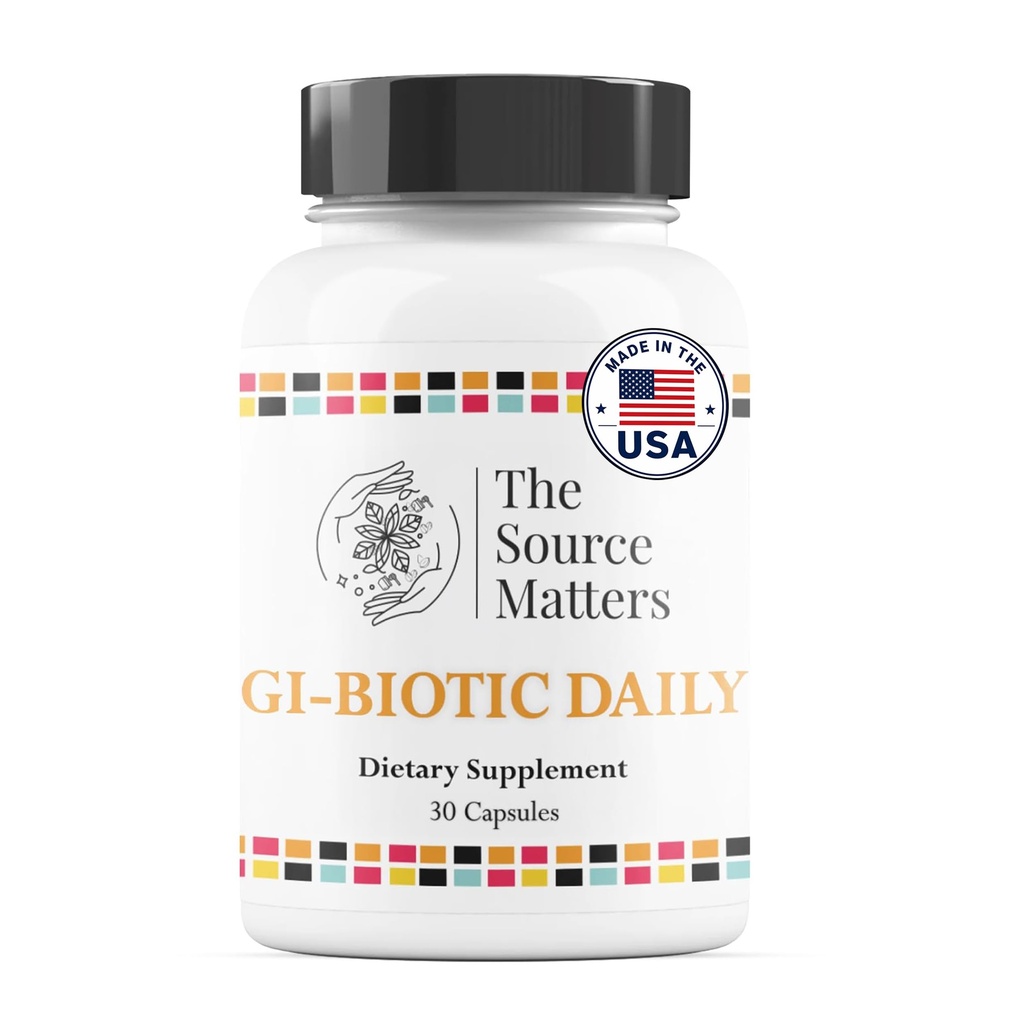 GI-BIOTIC Daily Probiotic Support for Digestive Health, Bowel Regularity, and Gut Immunity | Saccharomyces Boulardii, Lactobacillus, Bifidobacterium Strains (30 Capsules)