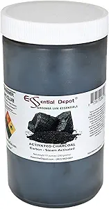 Essential Depot aktiviertes Charcoal Pulver - 10 oz - Sicherheitsgesiegelter HDPE-Container mit wiederverschließbarer Kappe