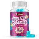 Protein Gummies, Chewable Whey Protein Supplement with L-Glycine & L-Leucine, 10g Protein for Women & Men, Muscle, Hair, Skin & Nails, 120 Count