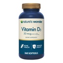 Nature's Wonder Vitamin D3 2000iu (50mcg), 1 Year Supply to Support Bone Health, Immune System, and Promotes Calcium Absorption, Gluten Free, 360 Softgels