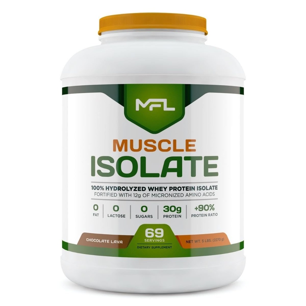 MFL 100% Pure Isolate Protein 5 lbs l 30g of Protein l 12g Amino Acids l Keto Friendly l Low Carbs | 69 Servings