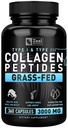 Zeal Naturals Collagen Peptide Collagen Pillen (360 Kapseln) Gras Fed Collagen Pepetide Powder - hydrolysiertes Kollagenpulver für JointTendon SupplementHair Skin und Nägel -