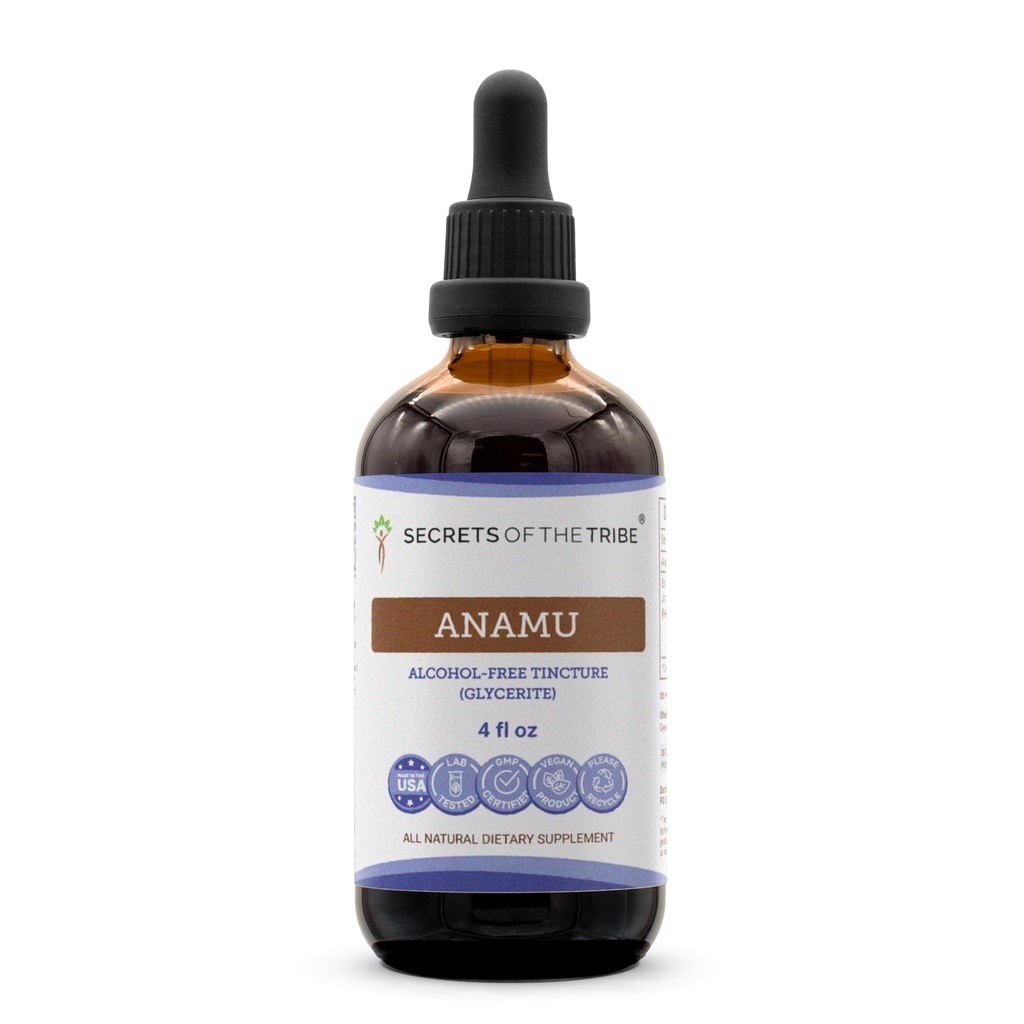 Secrets of the Tribe Anamu Tincture Alcohol-Free Extract, Wildcrafted Jamaican Guinea Hen Weed (Petiveria Alliacea) Dried Herb Tincture Supplement (4 FL OZ)