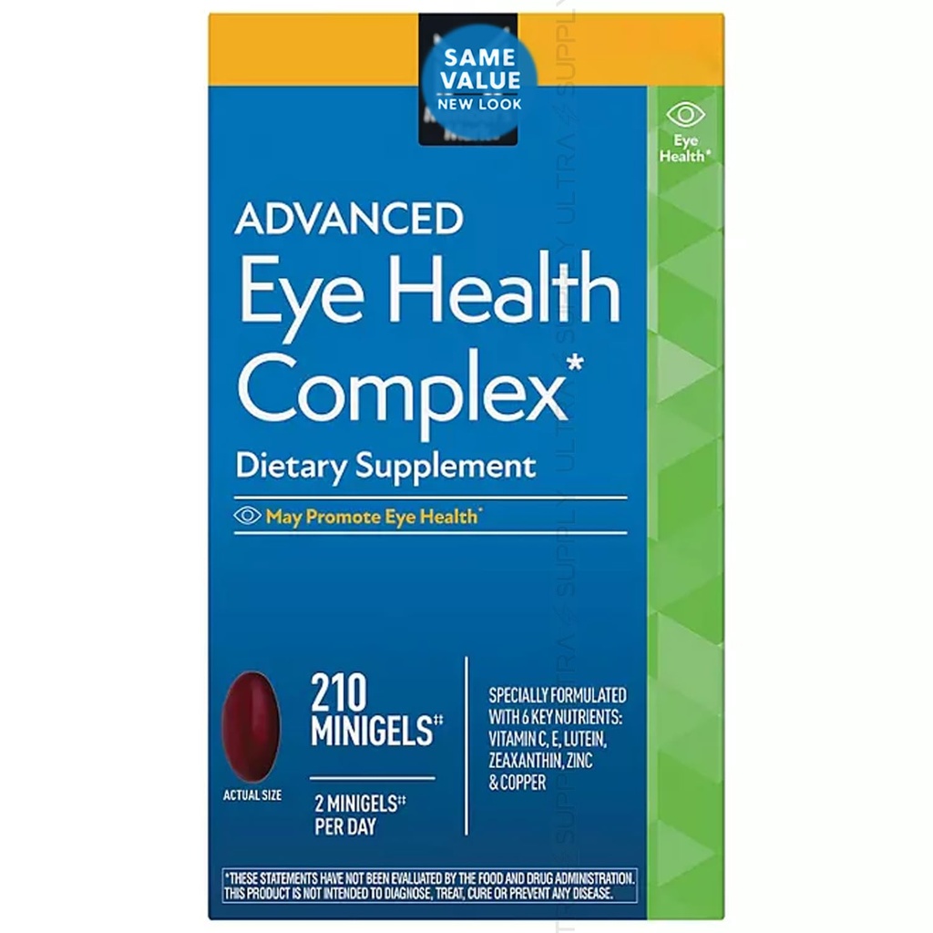 Members Mark Advanced Eye Health Complex Minigels (210 Servings.) Nutritional Vision Support with Key Antioxidants and Zinc