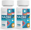NADH 50mg + CoQ10 200mg + D-Ribose 150mg Supplement, Enhance NAD+ Ergänzung für Energie, Fett, reduziert Nicotinamid Adenin Dinukleotid, 120 Veggie Kapseln