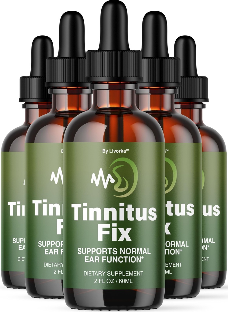 (5 Pack) TinnitusFix Drops - Official TinnitusFix Advanced Liquid Hearing Support Drop, All Natural TinnitusFix Supplement Vitamins for Ear & Hearing Wellness Support Reviews, 5 Bottles for 5 Months