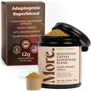More. Longevity & Wellbeing Premium Mushroom Coffee Superfood – 7 Functional Mushrooms Extracts with Lions Mane Supplement, Reishi, Chaga & Ashwagandha Extract, Instant Coffee Alternative with Prebiotics and Essential Vitamins for Focus & Energy, Salted Caramel