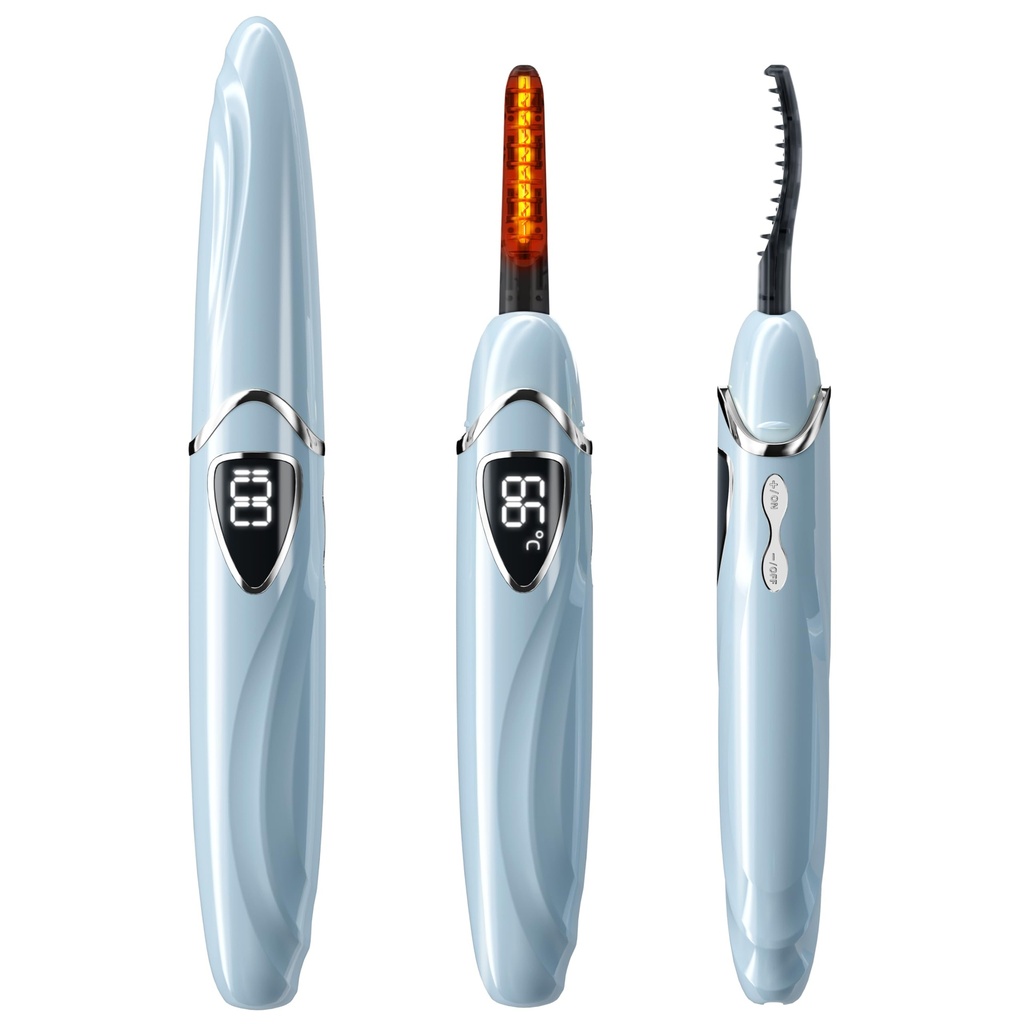 Heated Eyelash Curler, S600 Heated Lash Curler, Accurate Temperature Control Electric Eyelash Curler Heated - Intelligent Power Off, Long Lasting (Mystic Blue/Silver, S600-148MM)