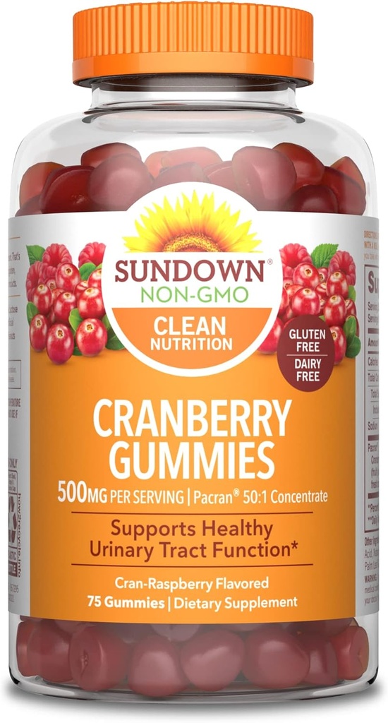 Sundown Cranberry Gummis, 75 Graf
