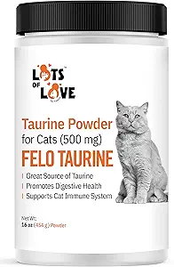 FELO Taurine - Taurine Ergänzung für Katzen, Taurine für Katzen, Taurine Pulver für Katze - 16 Oz, Pulver (Thomas Pet Earlier)