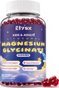 Liposomal Magnesium Bisglycinate 400mg Gummies for Kids & Adults, Chewable Magnesium Bisglycinate Supplement with Theanine, B6, Vitamins & Zinc, for Zzz & Relaxation, Muscle & Brain, Sugar Free, 60 Ct