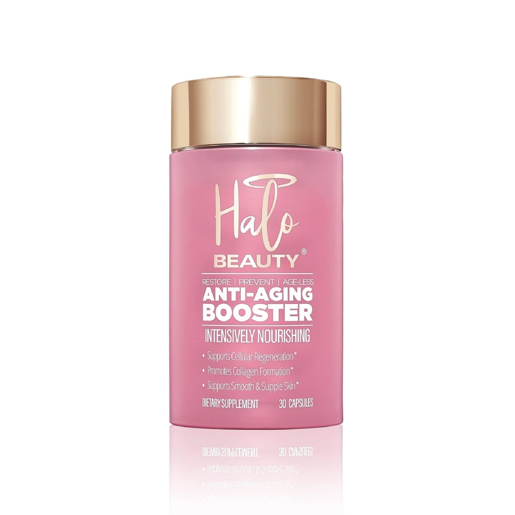 Halo Beauty Sakura Anti-Aging Collagen Support Supplement | Skin Longevity & Cellular Renewal with Cherry Blossom, NAD+ & Botanical Blend | Vegan Skin Health Capsules | 1-Month Supply