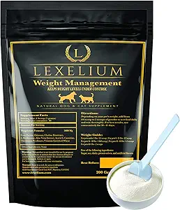 Bio-Gewichtsmanagement-Ergänzung für Katzen & Hunde | 100% Natürliche Tier-Ergänzung Pulver | Hilft mit Weight Loss & Curbing Appetite | Bewahrt Katzen und Hunde von Overeating | 200 Gramm