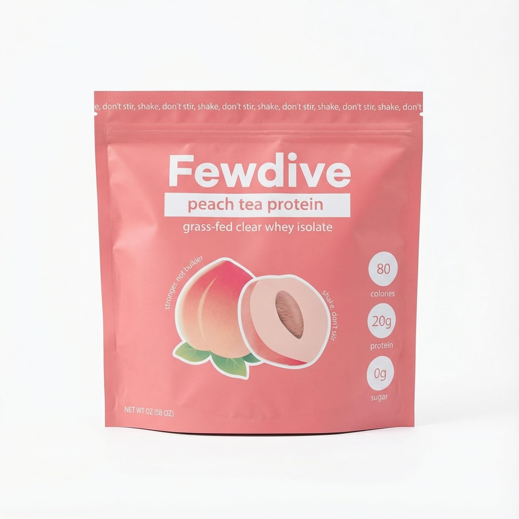 Clear Whey Isolate Protein Powder, Grass-Fed, 20g Protein, 0g Sugar, 80 Calories Per Serving, Gluten Free, Lactose Free Whey Protein Assorted Fruit Flavors Daily Nutritional Drink (Peach)
