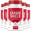 (5 Pack) Cardio Shield Capsules - Official Cardio Shield Supplement Support Vitamin Pills, All Natural Cardio Shield Advanced Premium Formula Wellness & Overal Health Review, 300 Capsules for 5 Months