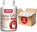 Jarrow Formulas Alpha GPC, 300mg, Nahrungsergänzung, Brain Health Supplements für Erwachsene, 60 Veggie Kapseln, 30 Tage Versorgung (PACK OF 12)