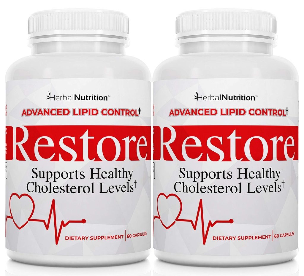 Restore - Supports Healthy Cholesterol, Red Yeast Rice, Grape Seed, Folic Acid for Advanced Lipid Control, All-Natural Bio-Actives, Help Promote Healthy Cholesterol (2)