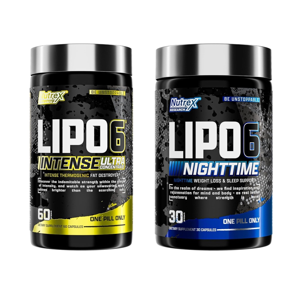 Nutrex Research Lipo 6 Intensiv und Nacht AM/PM Bundle