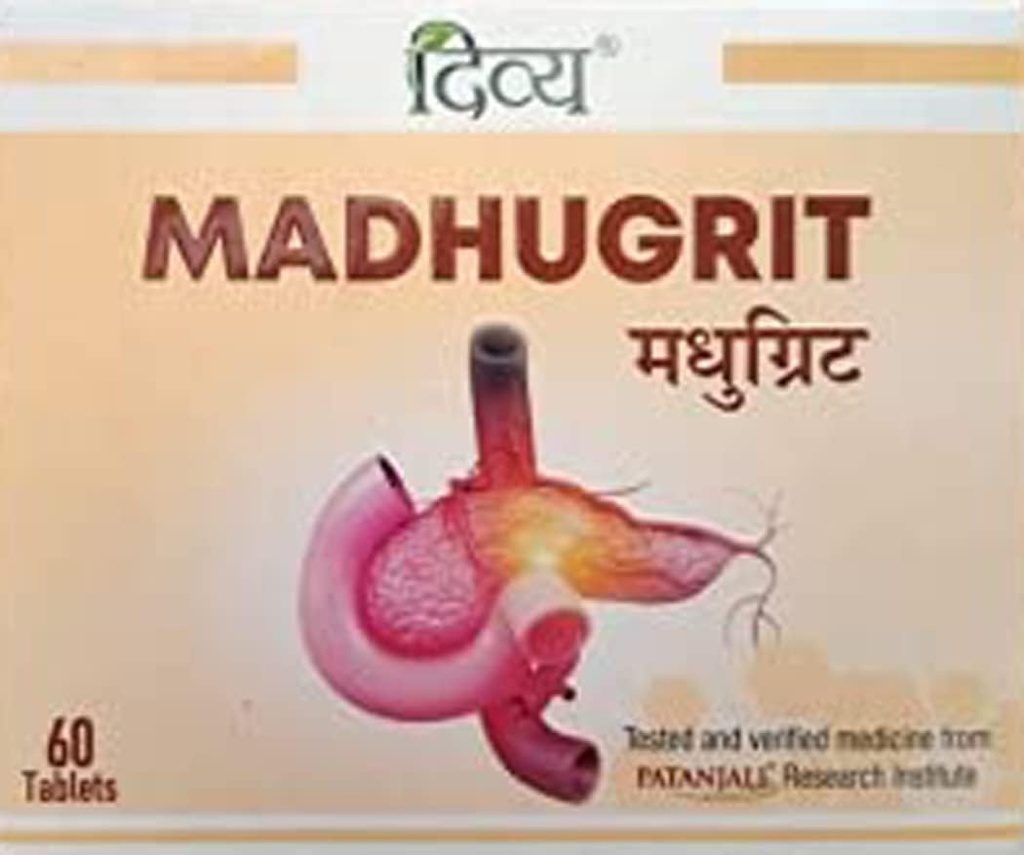 Patanjali Divya Madhugrit 60 Tabletten - Packung von 1