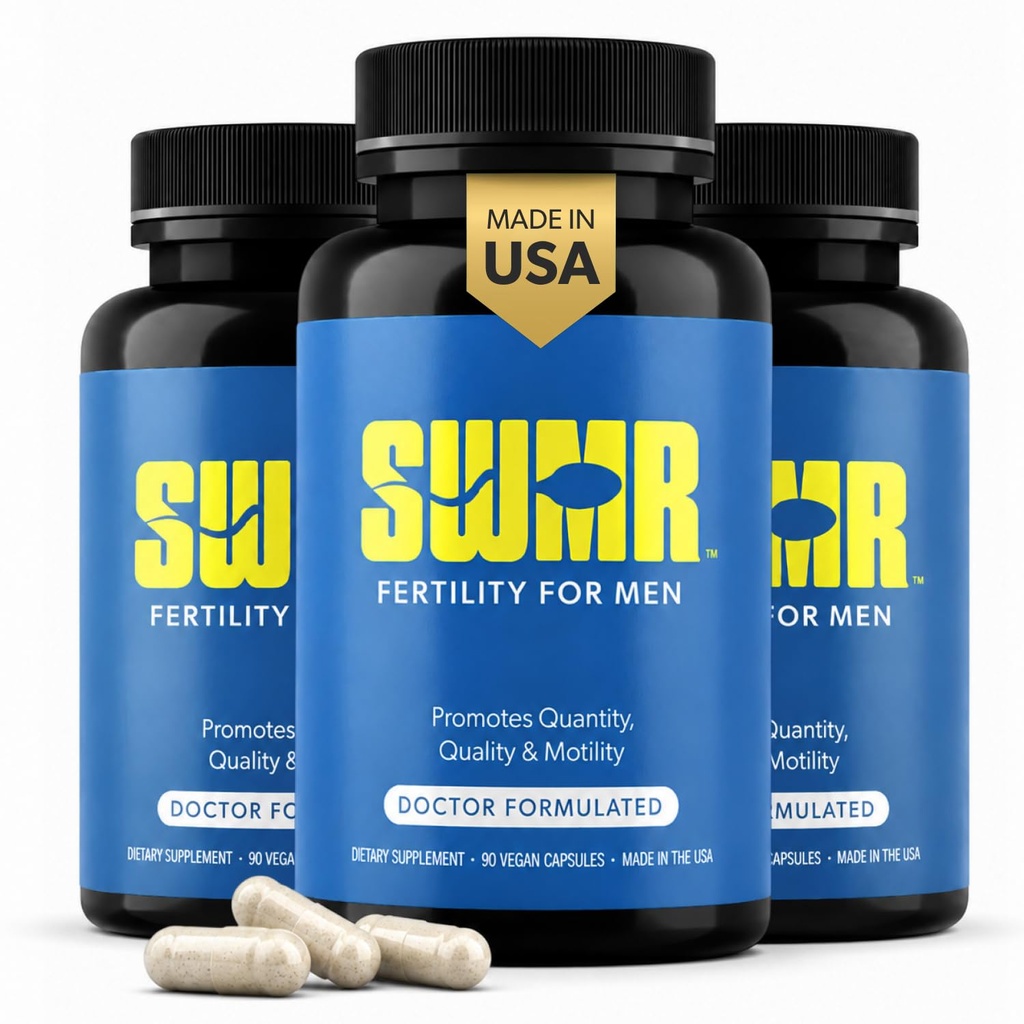 Male Fertility Supplement - Doctor Formulated Mens Prenatal Vitamins for Conception, Motility & Count - Fertility Supplement for Men with CoQ10, Zinc, NAC, Folic Acid - 3 Month Supply