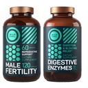 WILD FUEL Male Fertility Supplement and Digestive Enzymes with Probiotics and Prebiotics Health Bundle