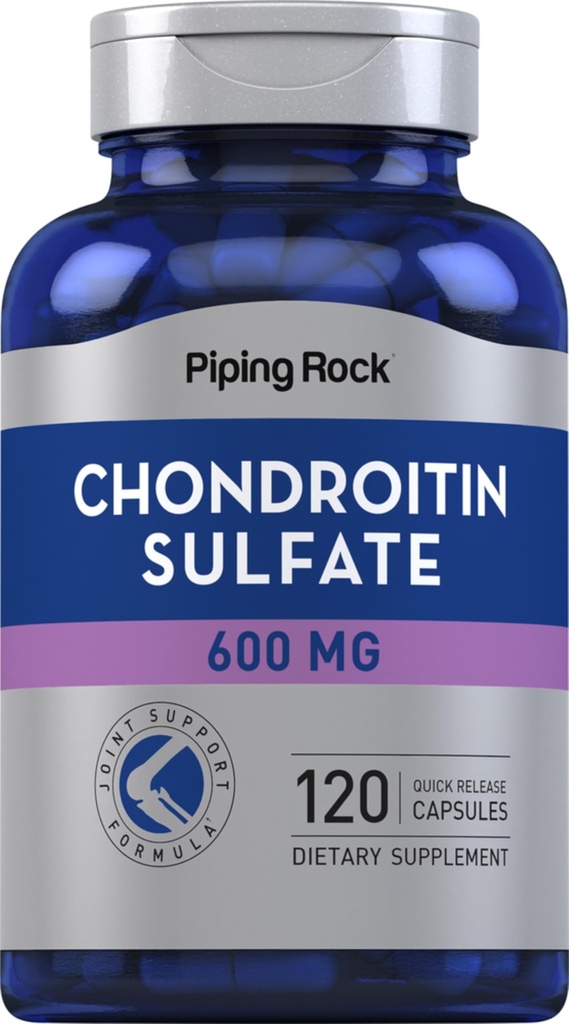 Piping Rock Chondroitin Sulfate Supplement | 600mg | 120 Capsules | Non-GMO, Gluten Free Supplement